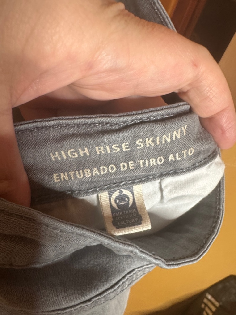 Universal Thread Gray High Rise Skinny Jeans Size 16 Stretch Denim - Picture 8 of 9